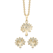 Sølvforgyldt smykkesæt FS239127 - Urma.dk