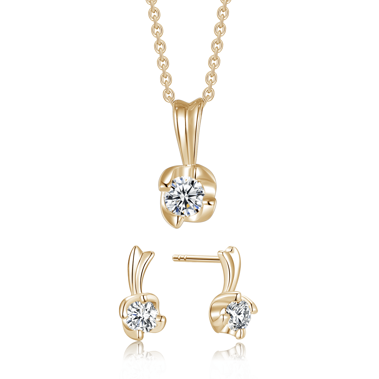 Sølvforgyldt smykkesæt FS239175 - Urma.dk