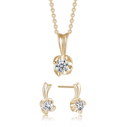 Sølvforgyldt smykkesæt FS239175 - Urma.dk