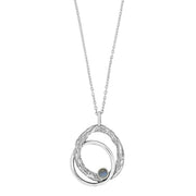 Sølvoxyderet vedhæng m/labradorit + kæde - Urma.dk