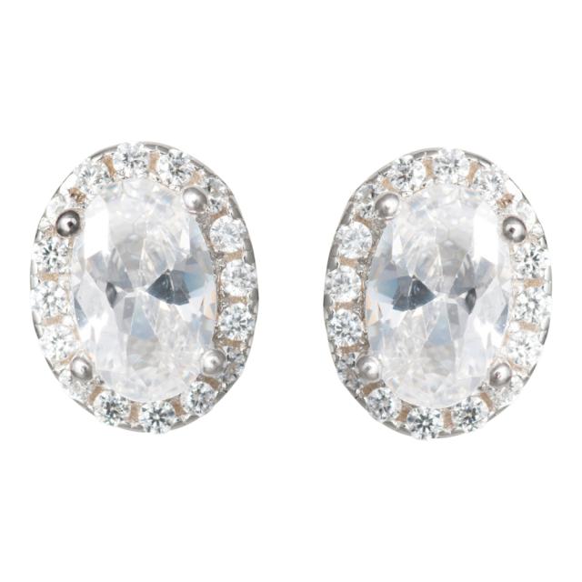 Sølvrhd. ørestik m/ cz - Urma.dk