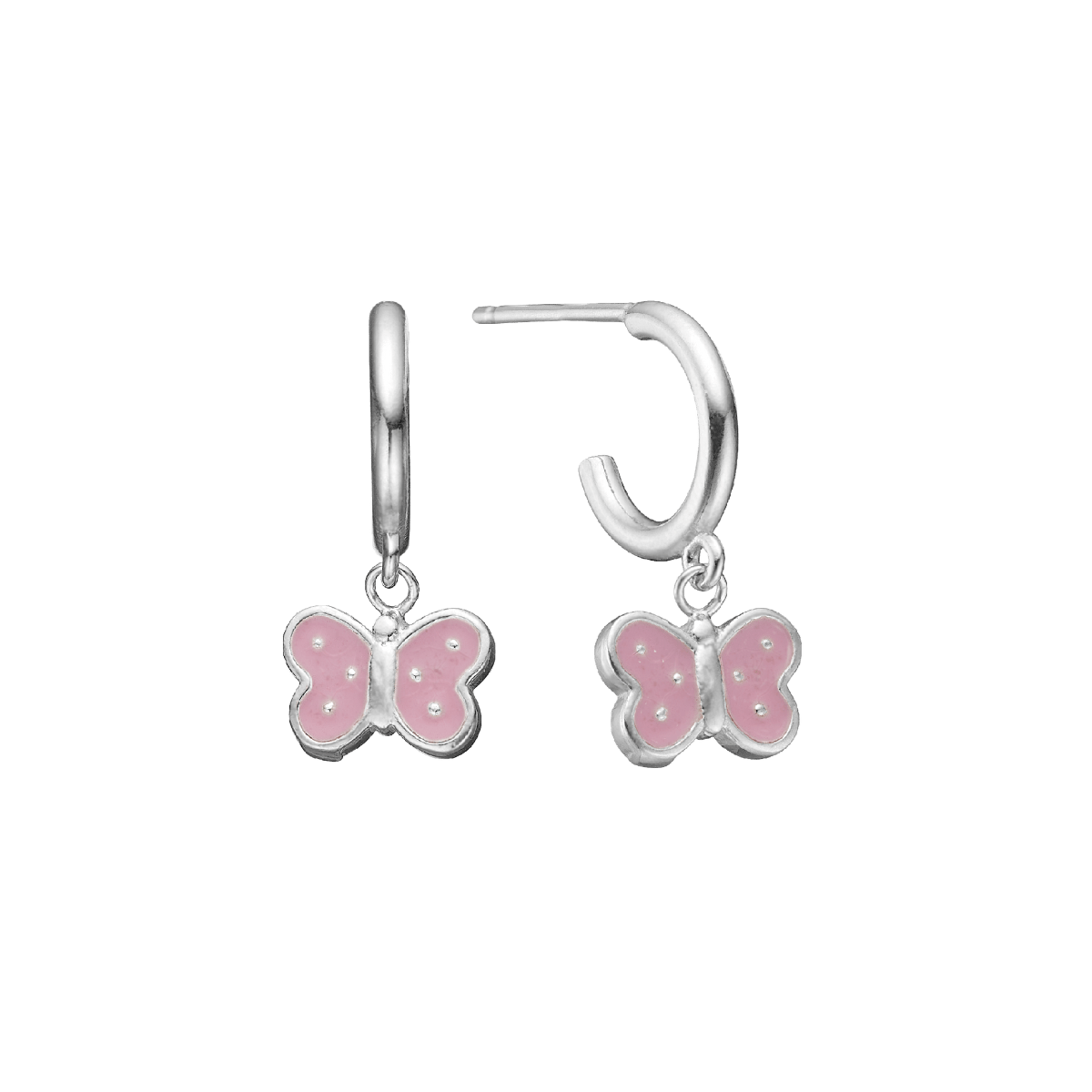 Sommerfugl halvcreol, sølv - Urma.dk