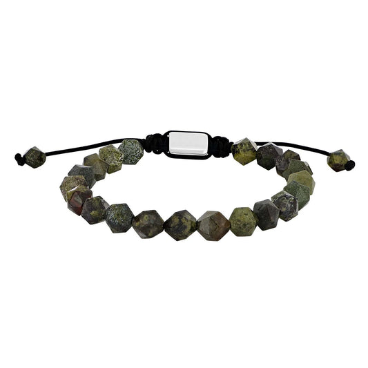 SON armbånd dragon blood jasper stål 8mm - Urma.dk