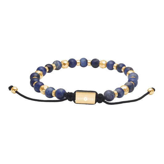SON armbånd sodalite og IP gold - Urma.dk