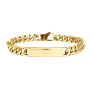 SON armbånd stål med plade blank IPGold - Urma.dk
