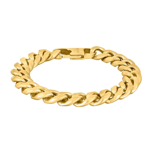 SON armbånd steel IP gold børstet 19cm - Urma.dk
