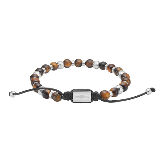 SON armbånd yellow tiger eye og stål - Urma.dk