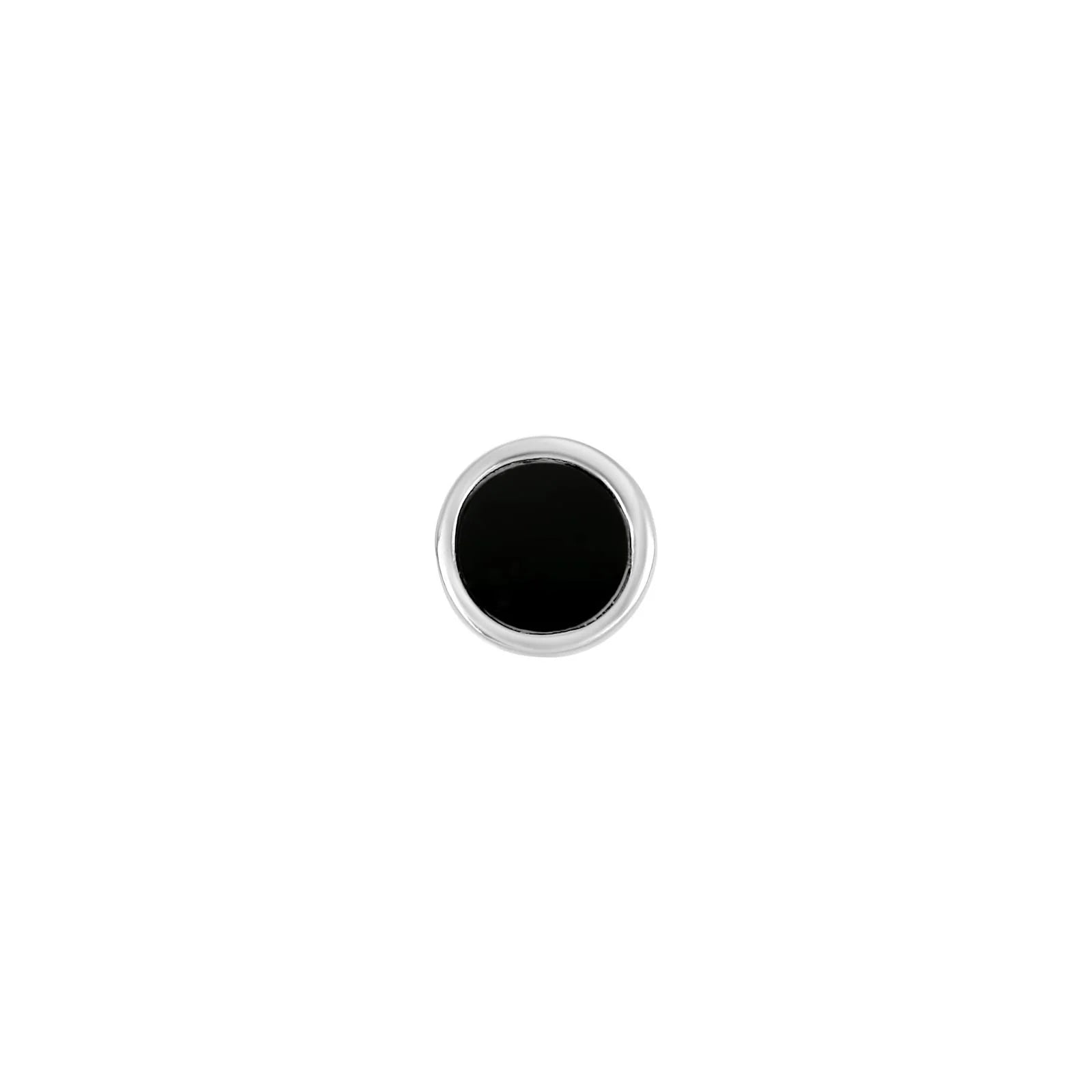 SON Rhd. sølv ørestik med onyx 1 stk. - Urma.dk
