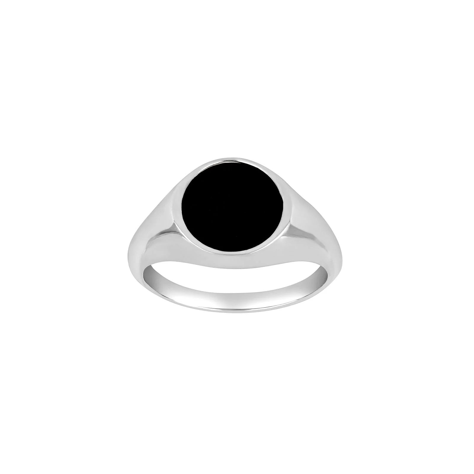 SON Rhod. sølvring med black onyx - Urma.dk