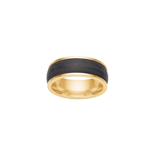 SON stål ring med carbon eye - Urma.dk
