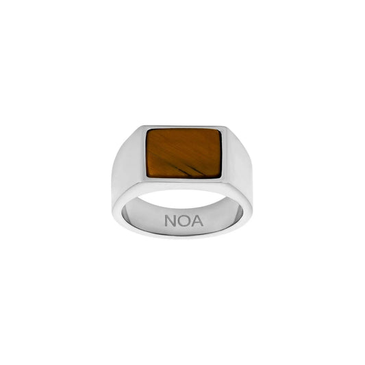 SON stål ring med yellow tiger eye - Urma.dk
