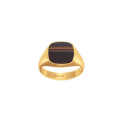 SON stål ring med yellow tiger eye - Urma.dk