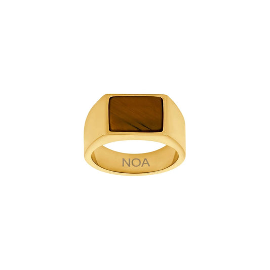 SON stål ring med yellow tiger eye - Urma.dk