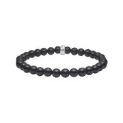 Sort agat 6mm armbånd - Urma.dk
