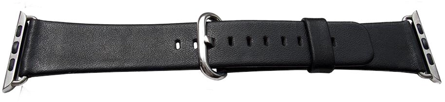 Sort læderrem til iWatch - 42 mm - Urma.dk