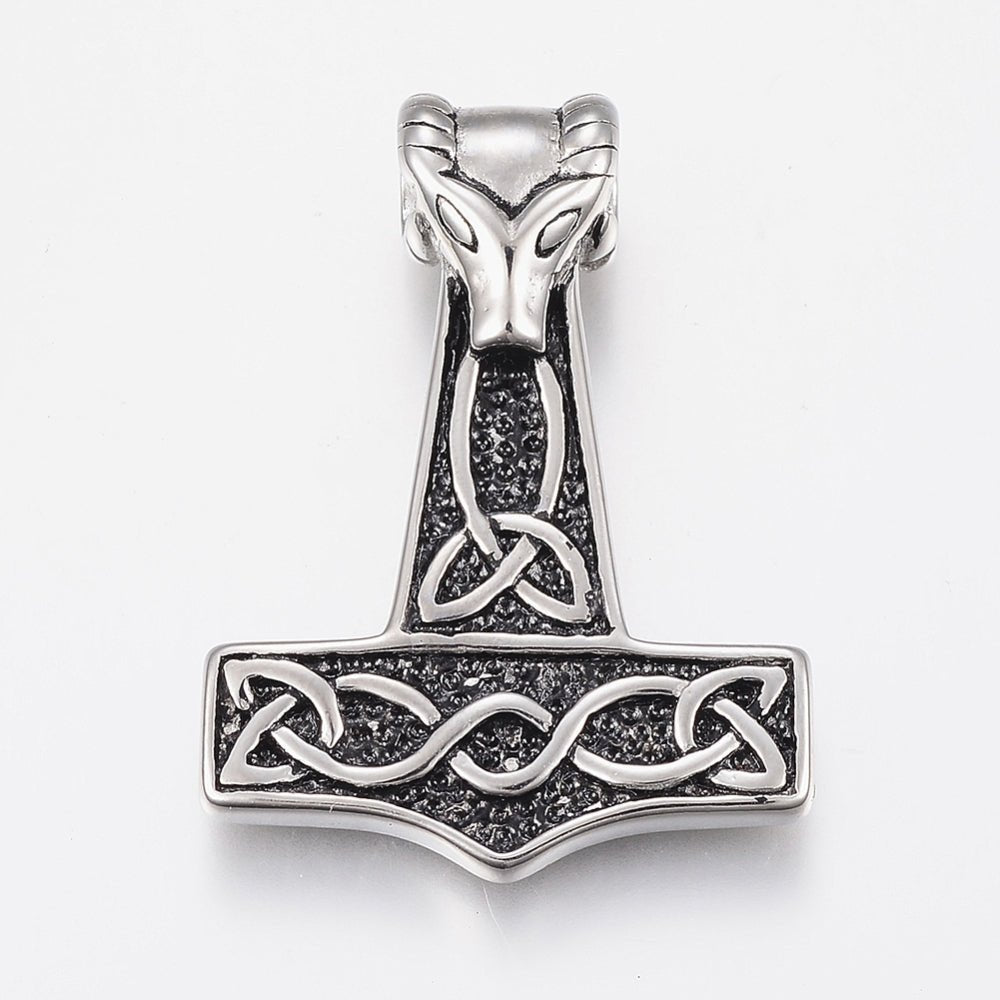 Stål vedhæng - Thors hammer - Urma.dk