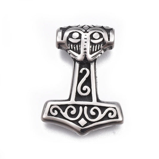 Stål vedhæng - Thors hammer - Urma.dk