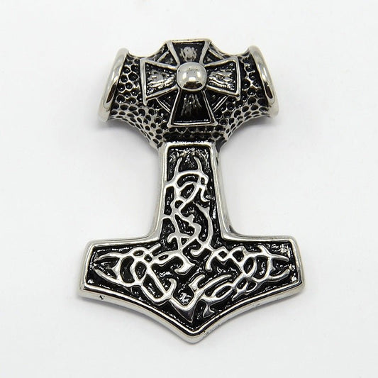 Stål vedhæng - Thors hammer - Urma.dk