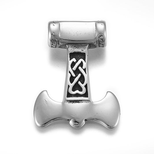 Stål vedhæng - Thors hammer - Urma.dk