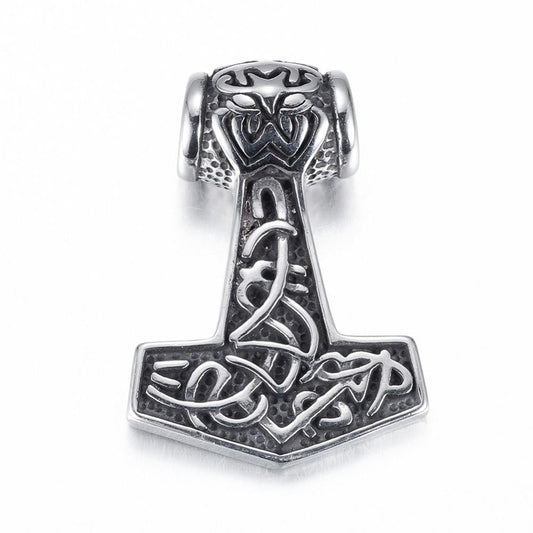 Stål vedhæng - Thors hammer - Urma.dk