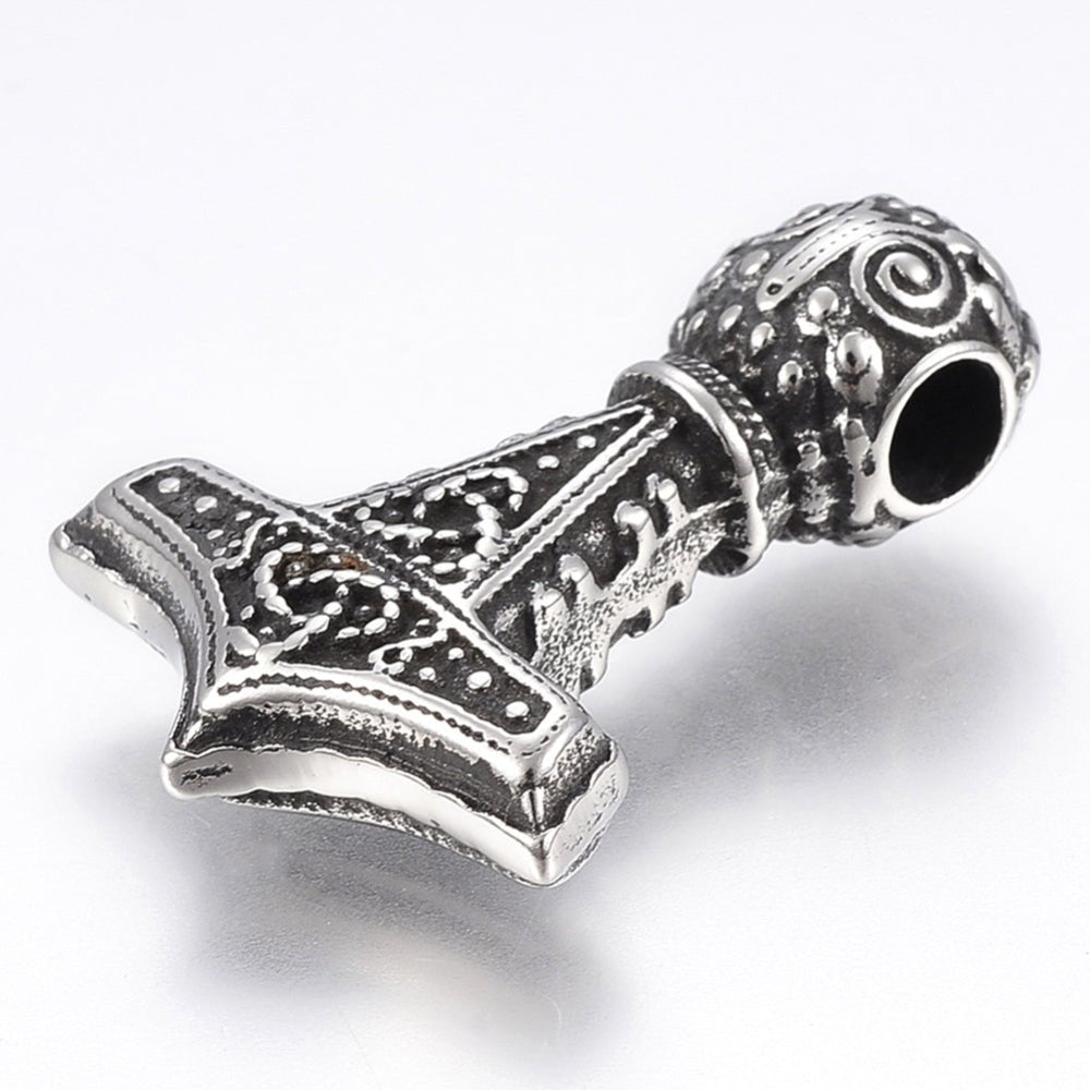 Stål vedhæng - Thors hammer - Urma.dk