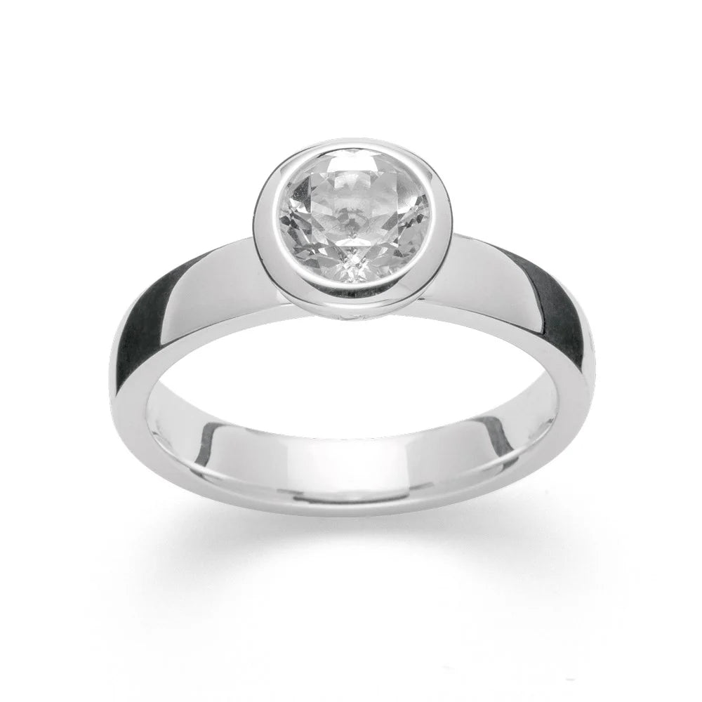 Sterling Ring Ringblank, hvid topas 1,49ct - Urma.dk