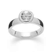Sterling Ring Ringblank, hvid topas 1,49ct - Urma.dk