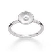 Sterling Ring Ringbørstet/blank, brillant 0,02ct W - SI - Urma.dk