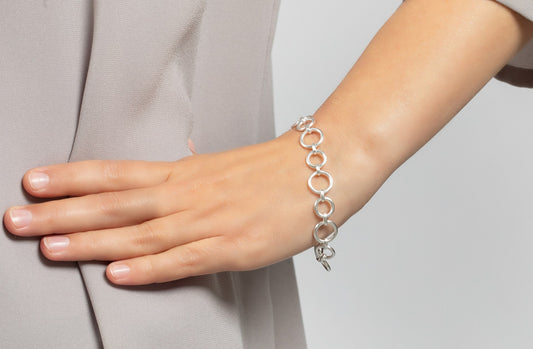 Sterling sølv armbånd mat, 20cm + 1cm - Urma.dk