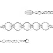 Sterling sølv armbånd mat/blank, 19cm - Urma.dk