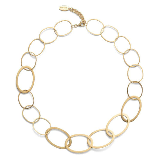Sterling sølv collier, mat fg, 47cm + 3cm - Urma.dk