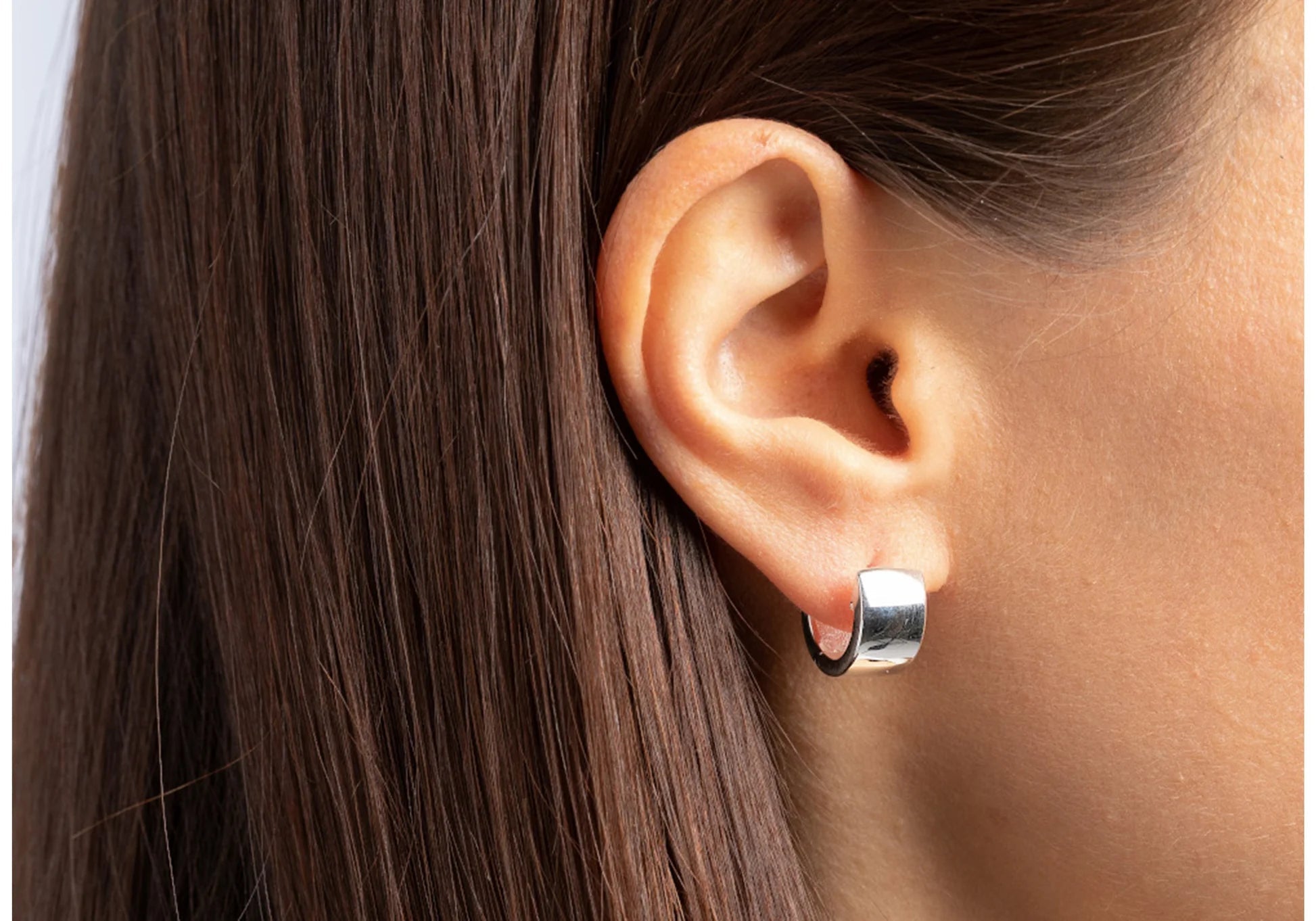 Sterling sølv creol blank - Urma.dk