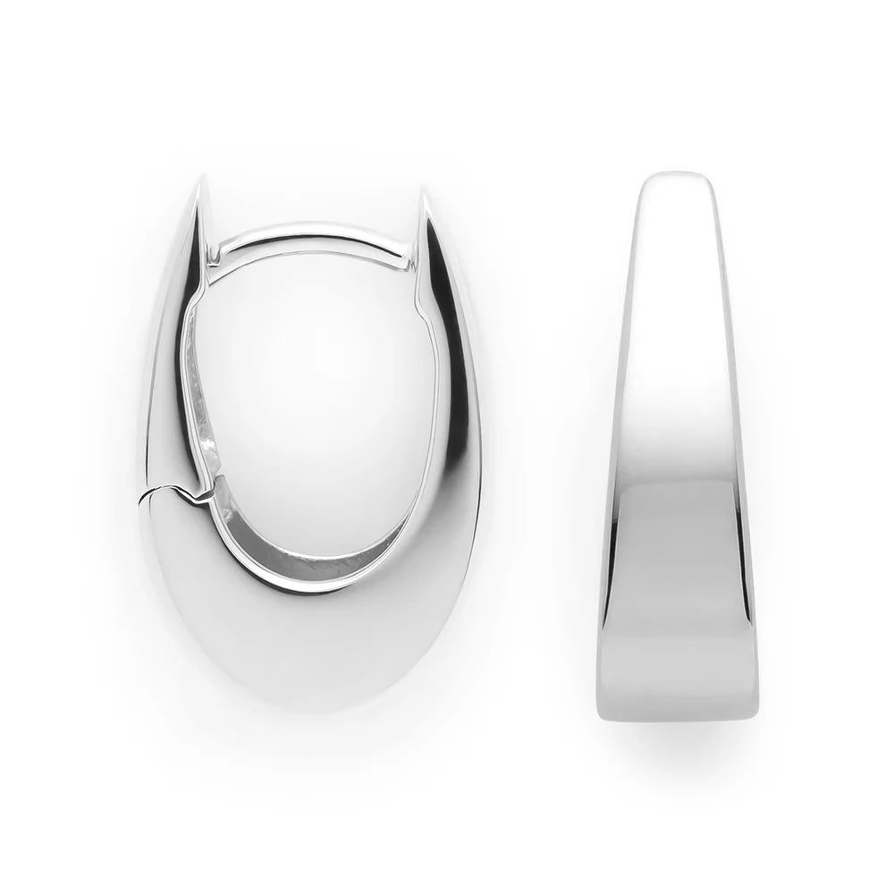 Sterling sølv creol, blank - Urma.dk