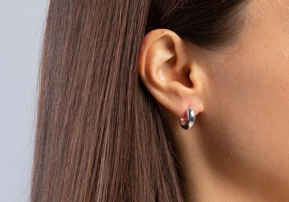 Sterling sølv creol blank - Urma.dk