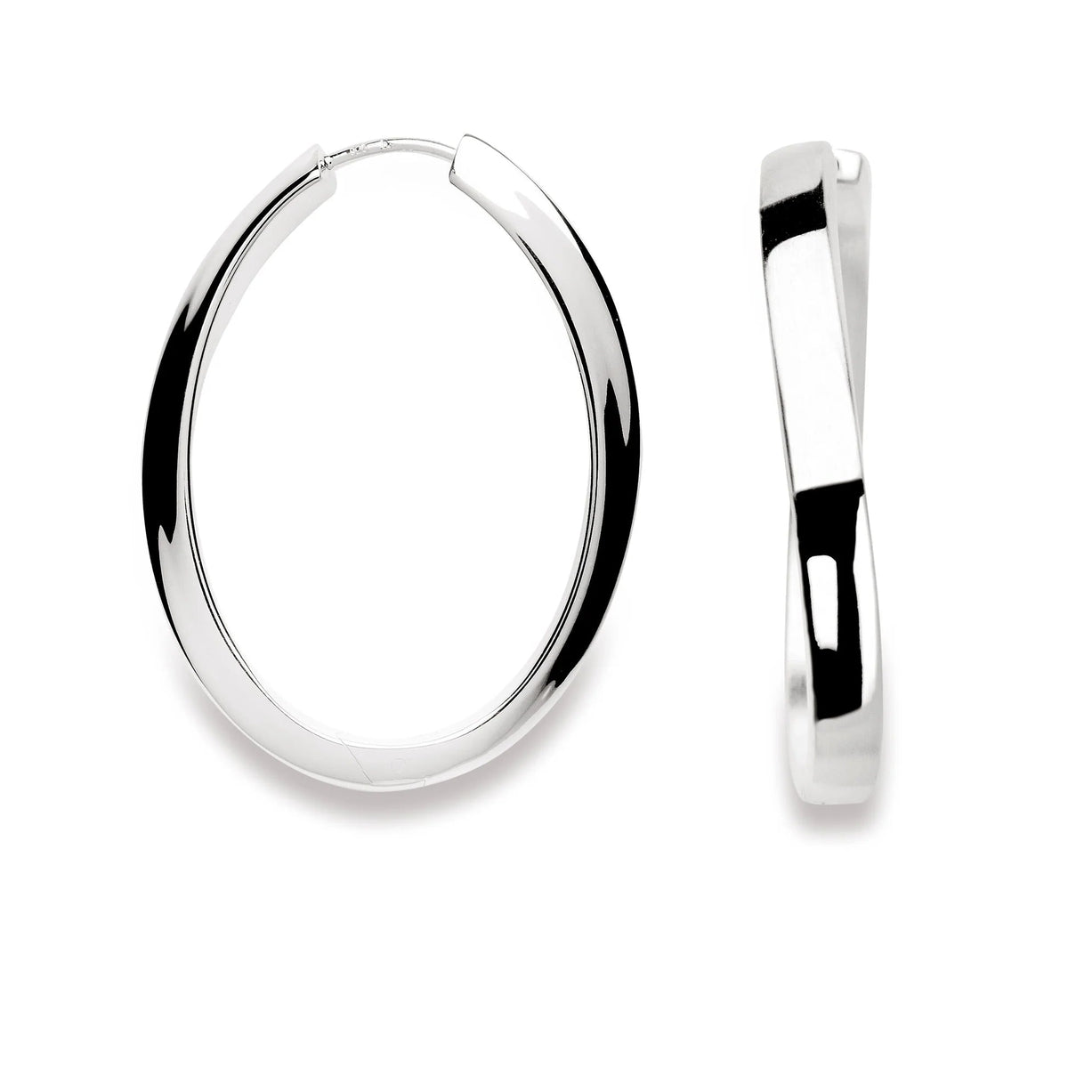Sterling sølv creol blank - Urma.dk