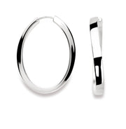 Sterling sølv creol blank - Urma.dk