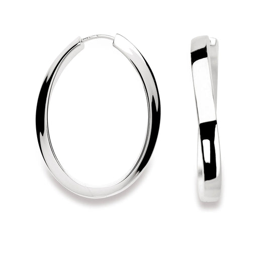 Sterling sølv creol blank - Urma.dk