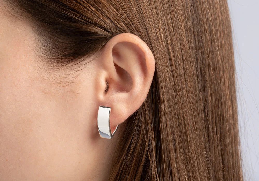 Sterling sølv creol blank - Urma.dk