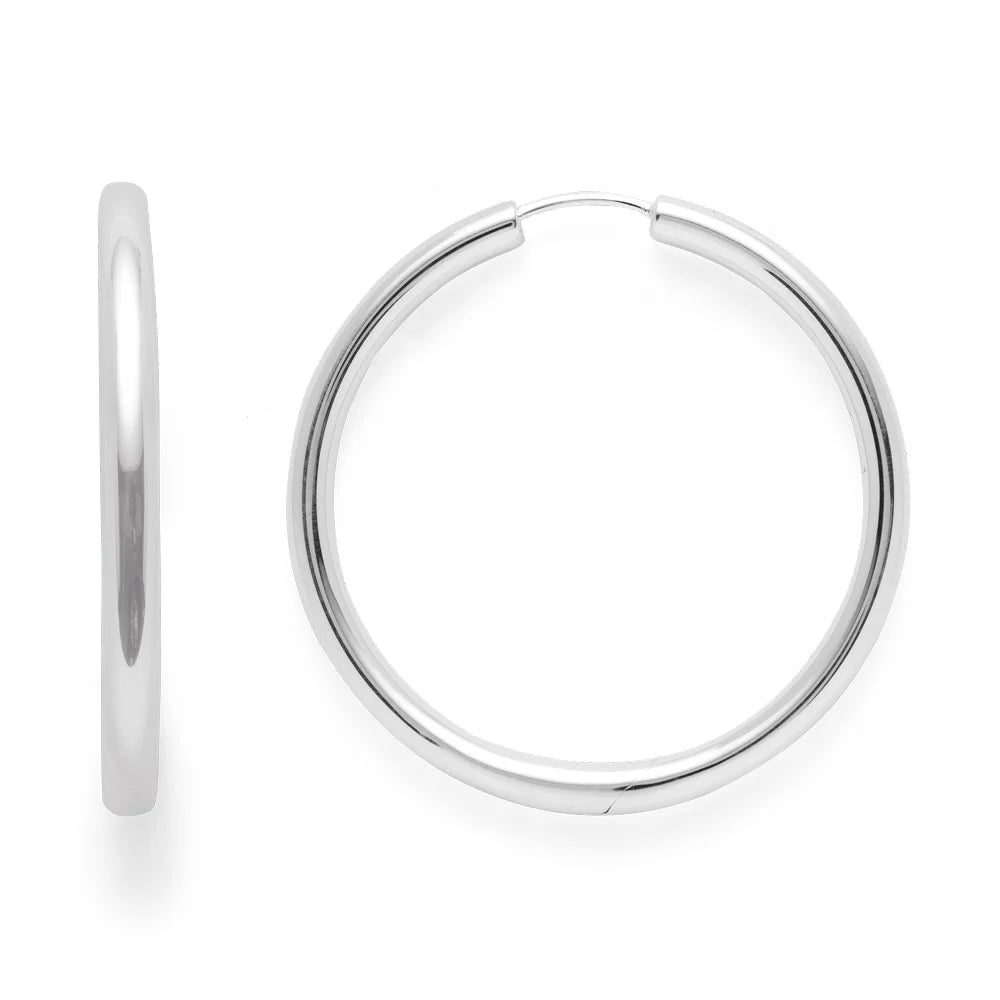 Sterling sølv creol blank - Urma.dk