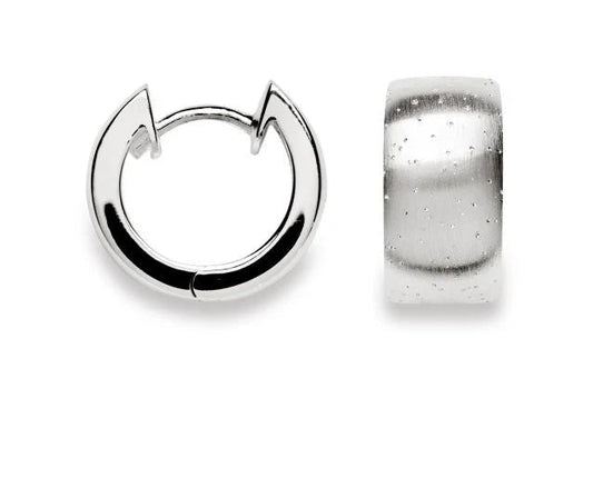 Sterling sølv creol dia./mat finish - Urma.dk