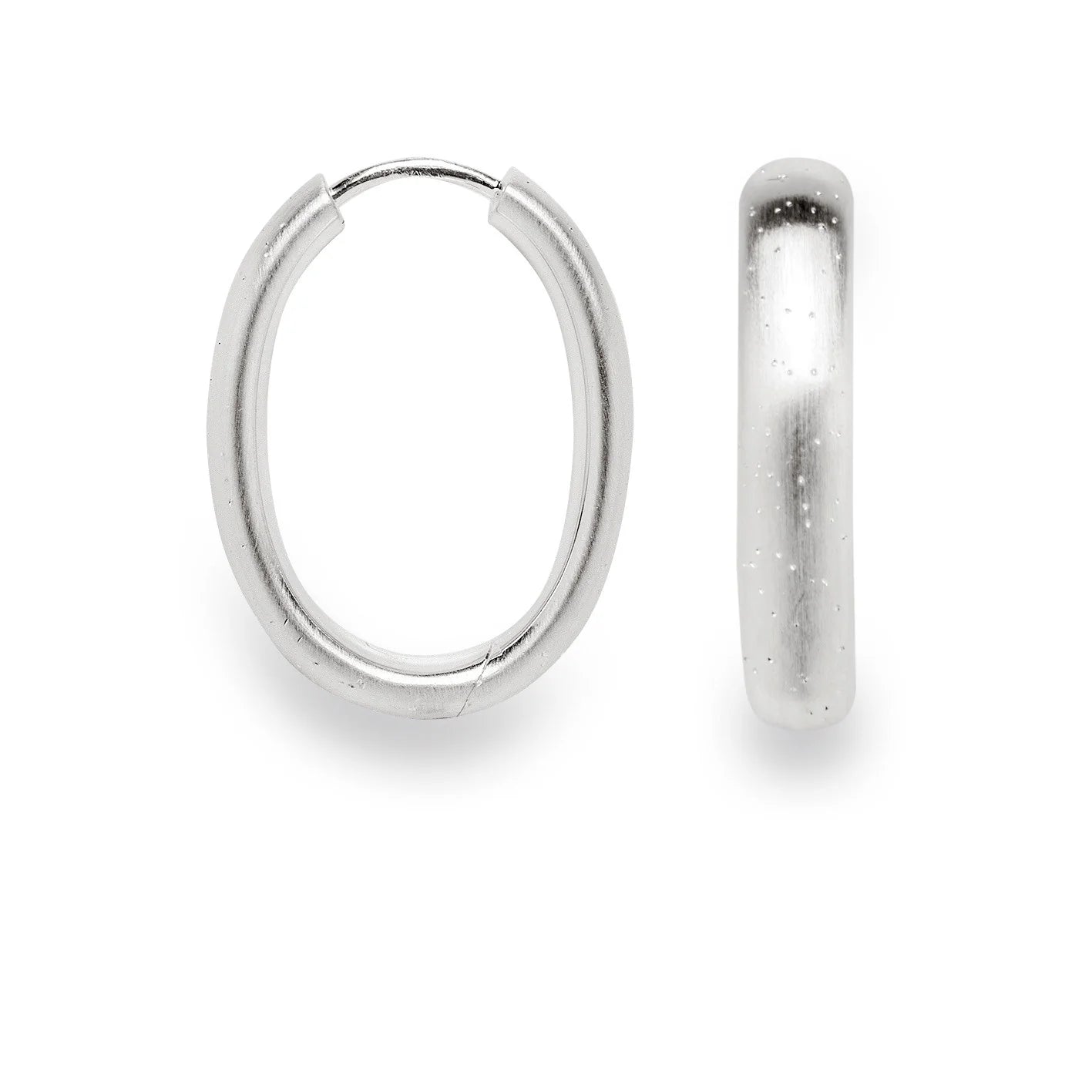 Sterling sølv creol dia./mat finish - Urma.dk