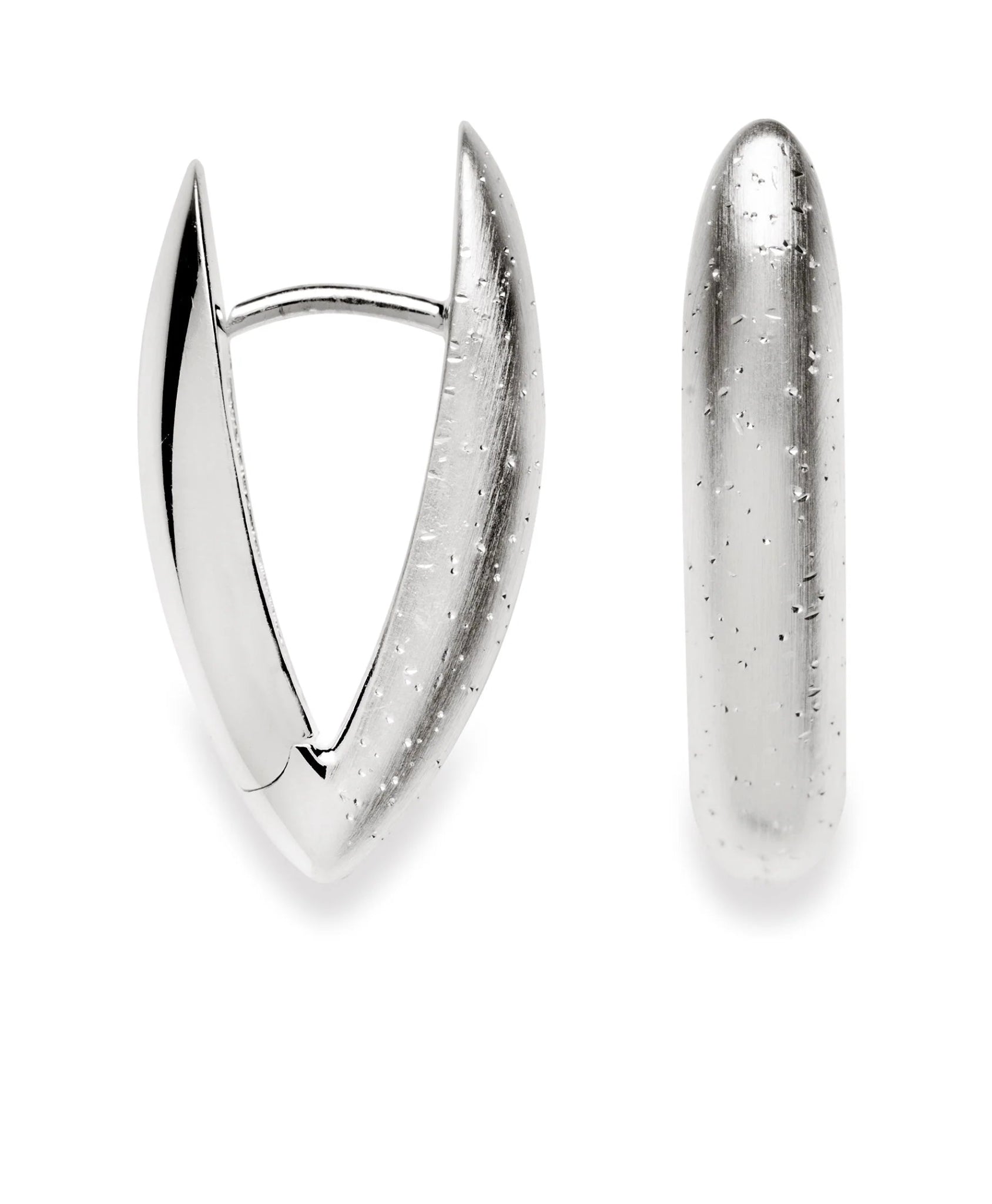 Sterling sølv creol dia./mat finish - Urma.dk