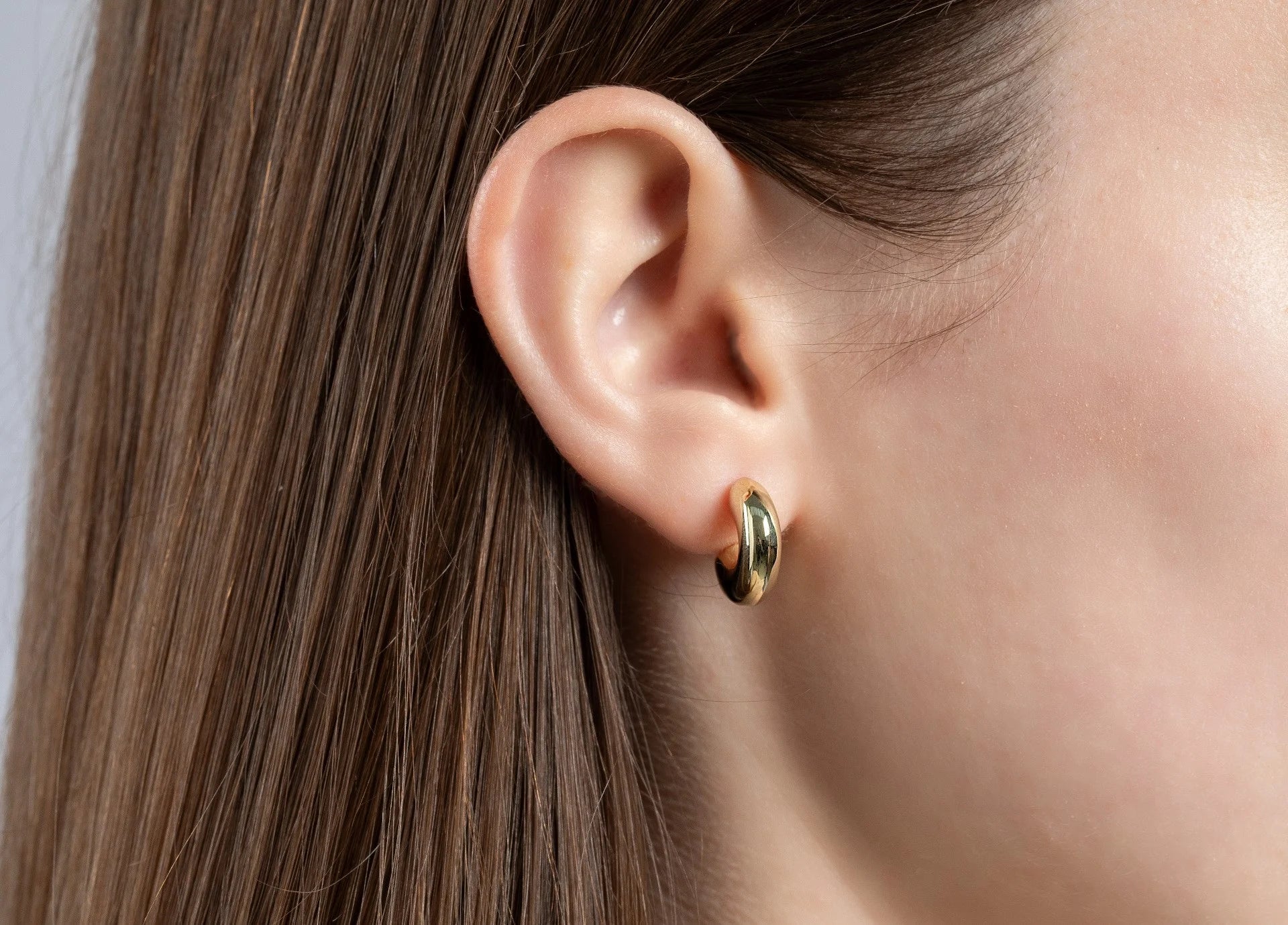 Sterling sølv creol, fg blank - Urma.dk