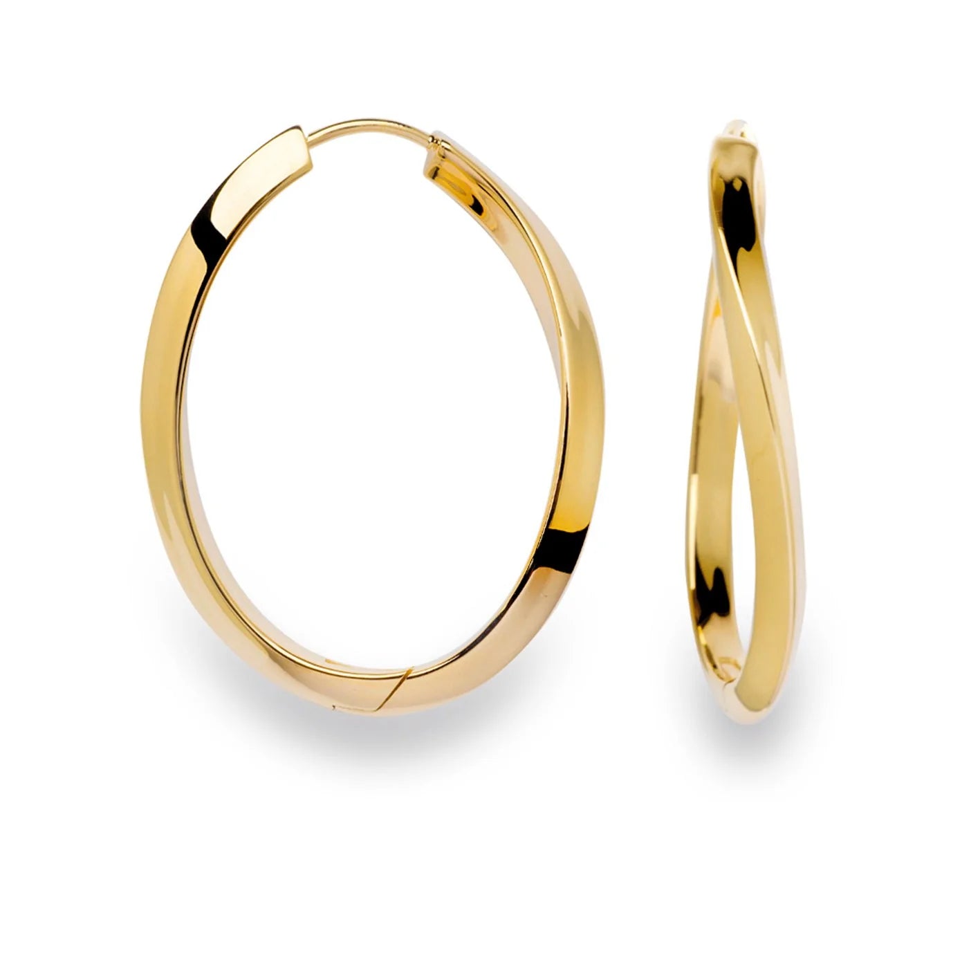 Sterling sølv creol, fg blank - Urma.dk