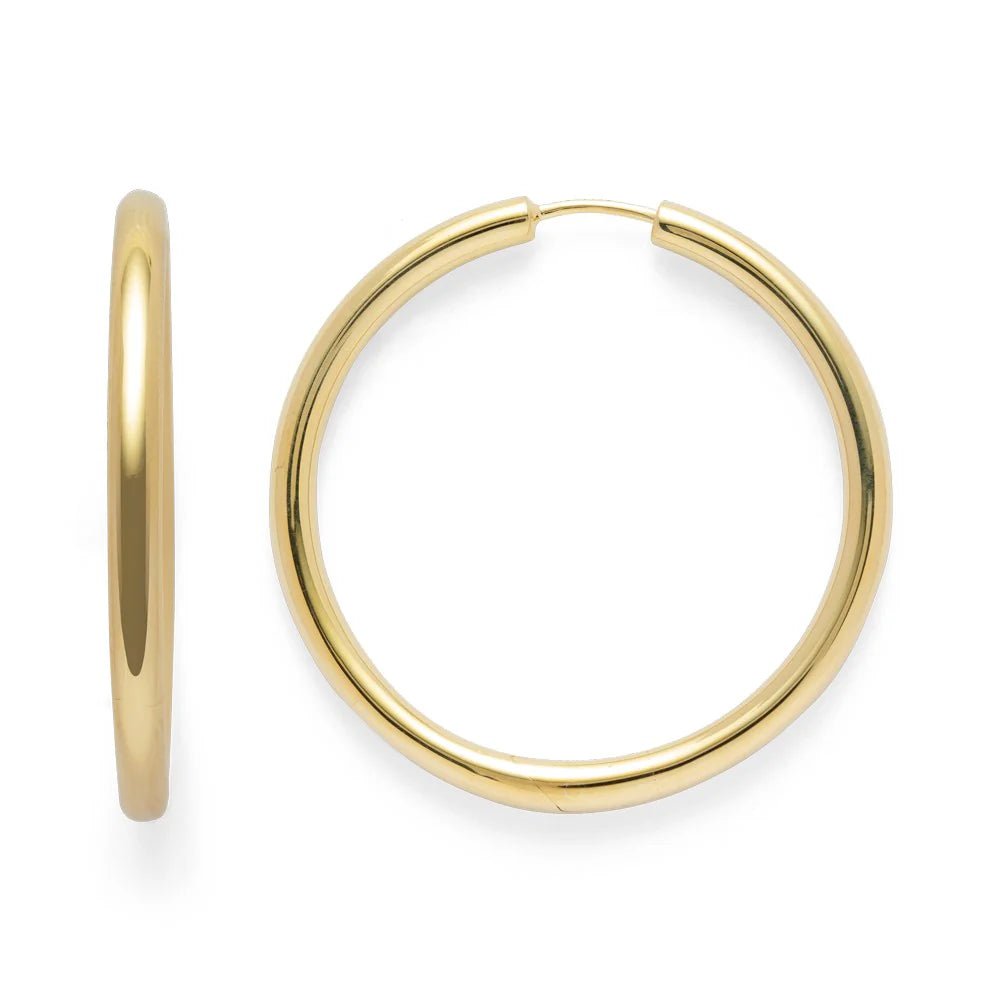 Sterling sølv creol, fg blank - Urma.dk