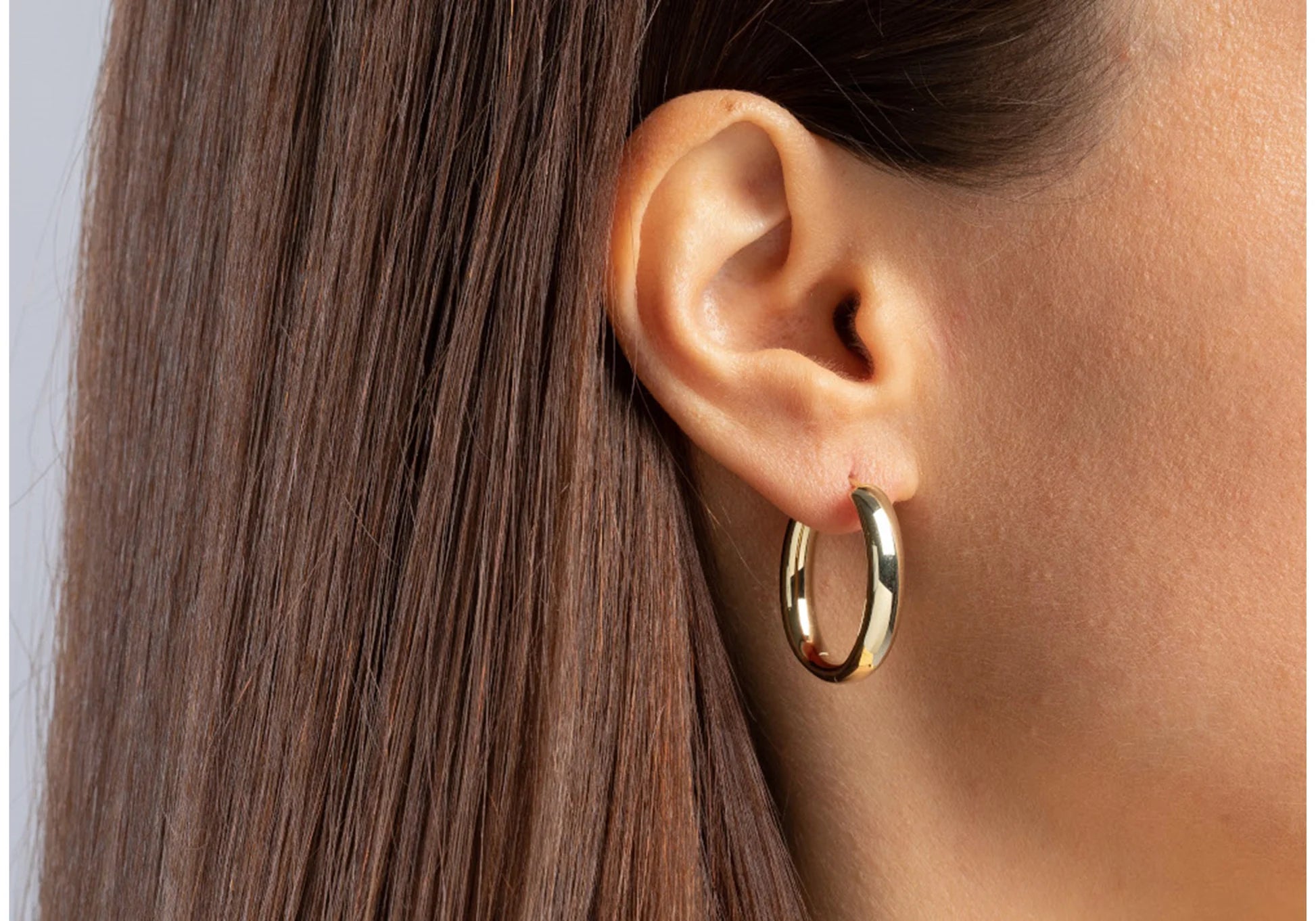 Sterling sølv creol, fg blank - Urma.dk