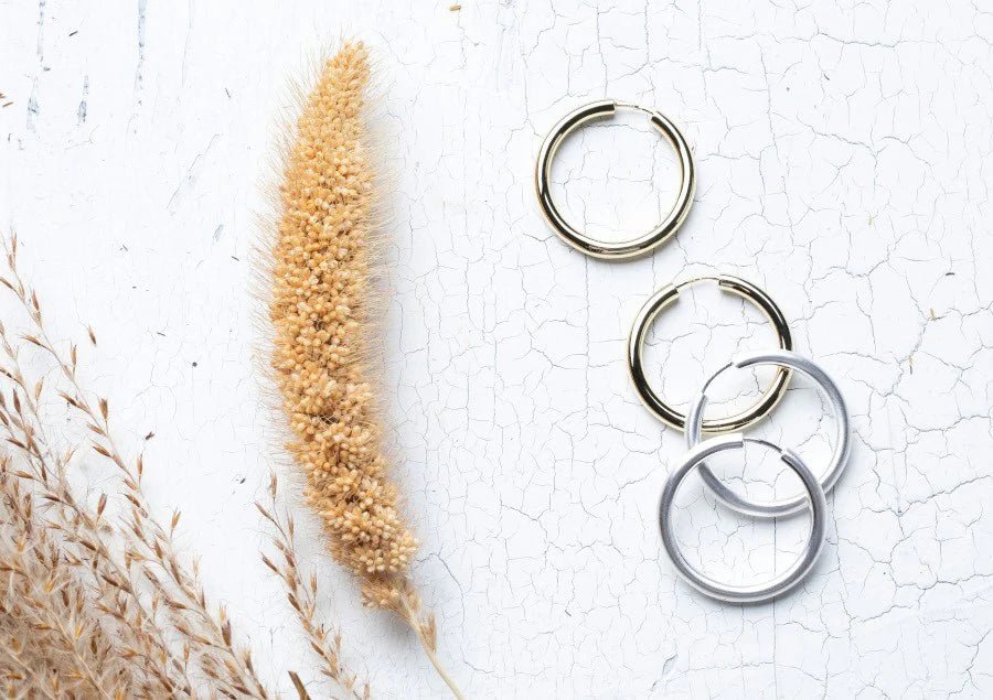 Sterling sølv creol, fg blank - Urma.dk