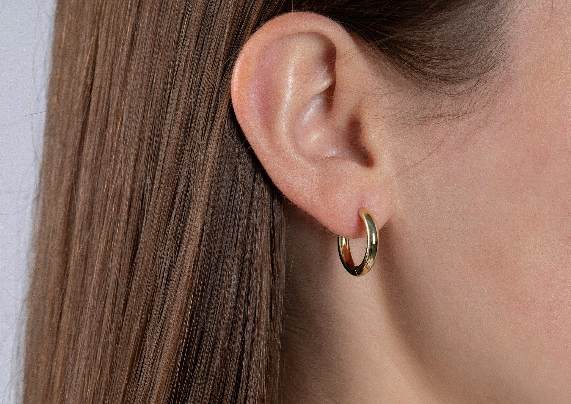 Sterling sølv creol, fg blank - Urma.dk