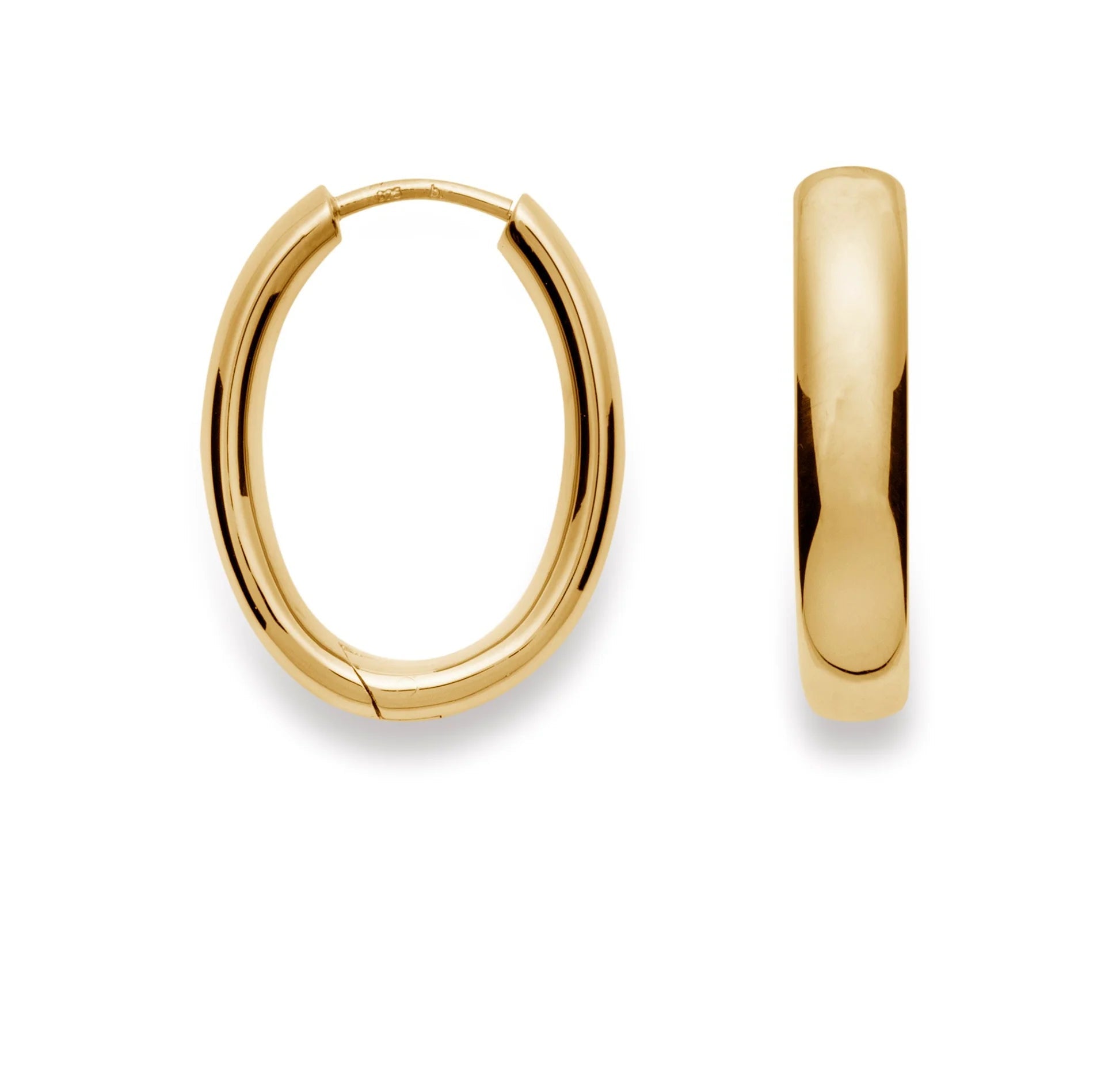 Sterling sølv creol, fg blank - Urma.dk