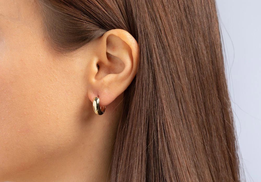 Sterling sølv creol, fg blank - Urma.dk